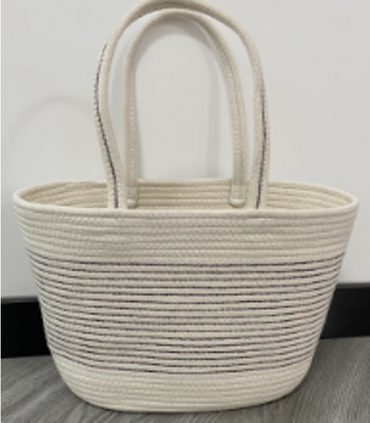 Gray and white fashion hand basket