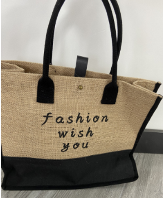 Linen Contrast Tote