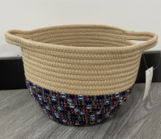 Linen Contrast Storage Basket